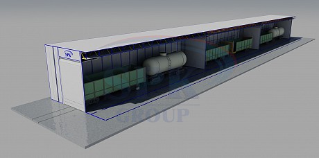 Комплекс для окраски железнодорожных вагонов SPK-30.8.7